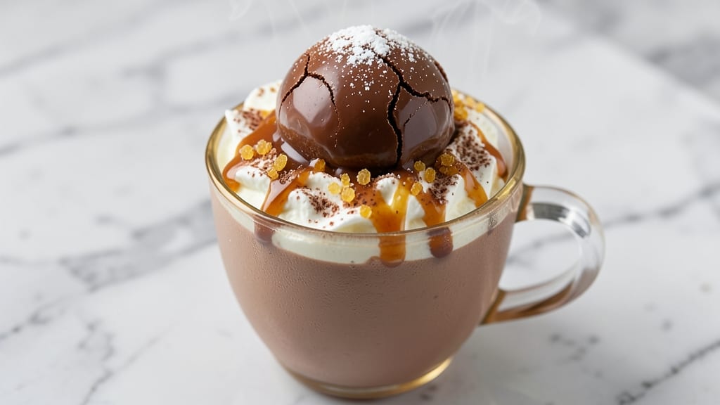 Caramel Hot Chocolate Bombs Recipe: Crunchy Crowns Over Molten Chocolate Rivers
