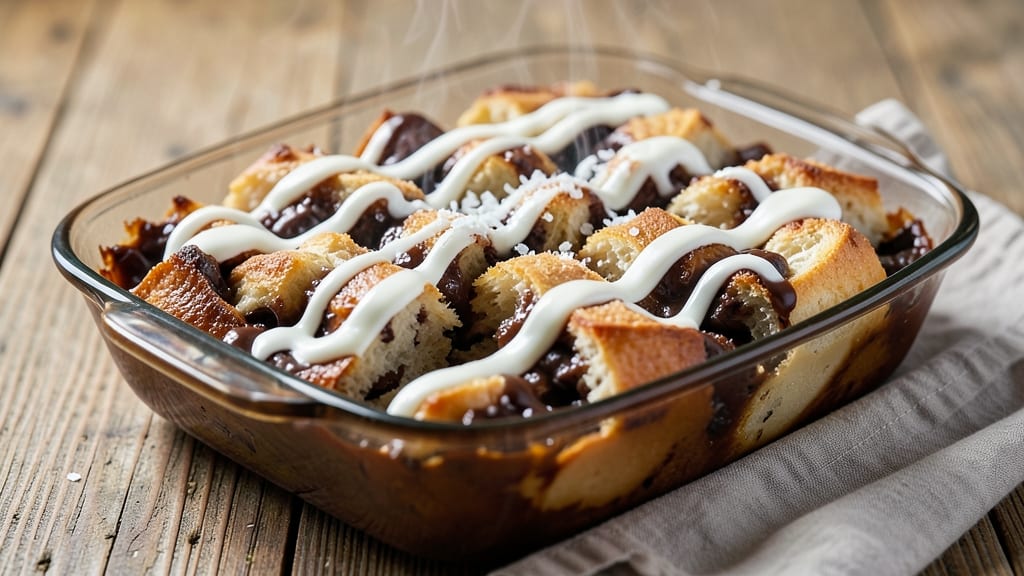 Carmines Chocolate Bread Pudding Recipe: Glass-Bowl Crunch Meets Molten Fudge Rivers