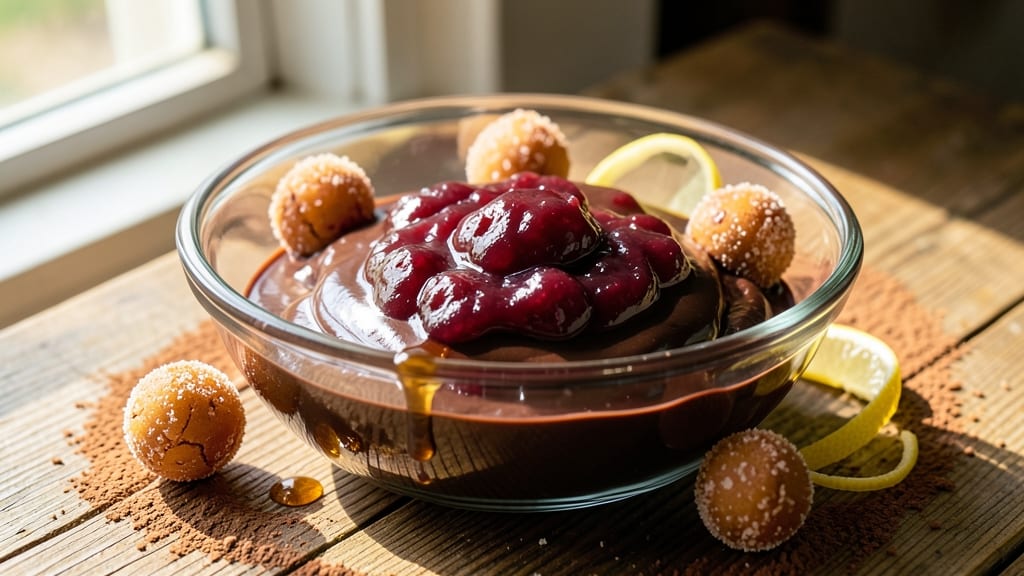 Ball Chocolate Cherry Jam Recipe: Fudgy Cocoa Base With Tart Cherry Swirls