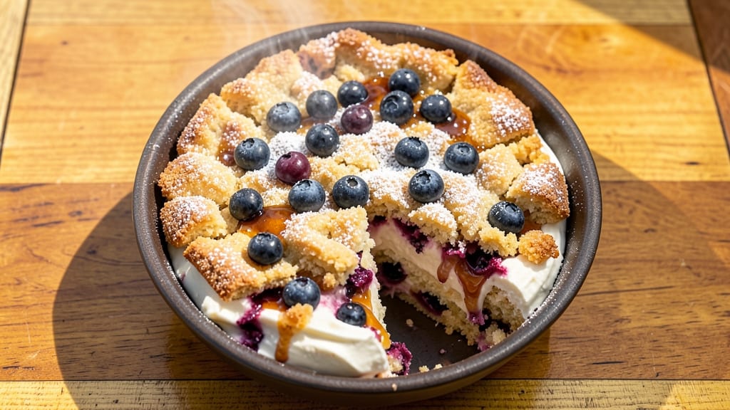 Blueberry White Chocolate Cheesecake Cobbler Recipe: Triple-Layered Bliss With Juicy Berries