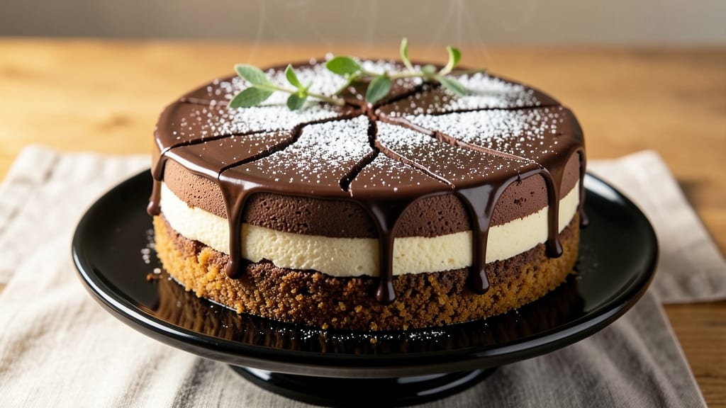Belgian Chocolate Cheesecake Recipe: Dark Chocolate Ganache Swirls and Crispy Top