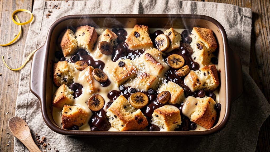 Banana Chocolate Chip Bread Pudding Recipe: Warm Spice and Gooey Melt Every Layer