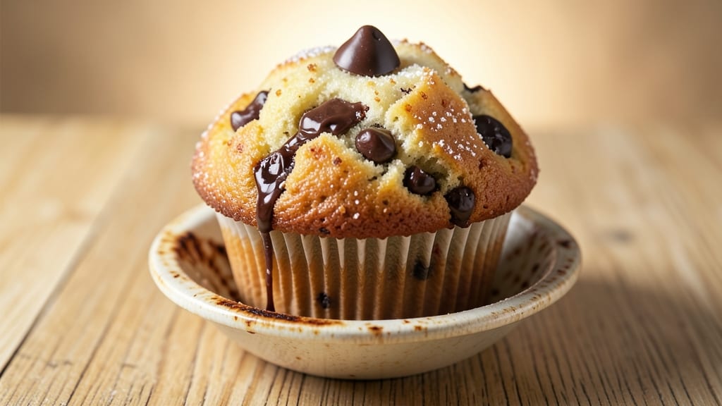 Big Chocolate Chip Muffin Recipe: Triple-Layered Crunch and Fudgy Cracks