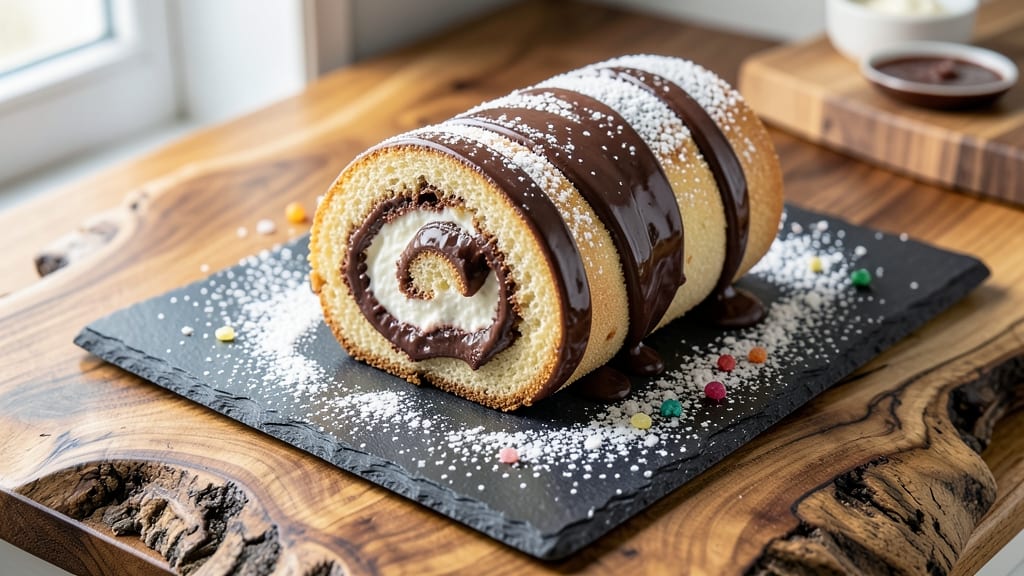 Betty Crocker Chocolate Jelly Roll Recipe: Swirled Vanilla Cake with Fudgy Ganache