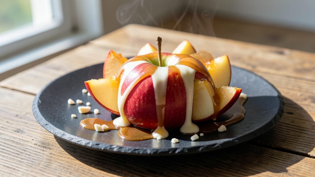 Caramel Apple With White Chocolate Recipe: Crunchy Top, Gooey Drizzle Magic