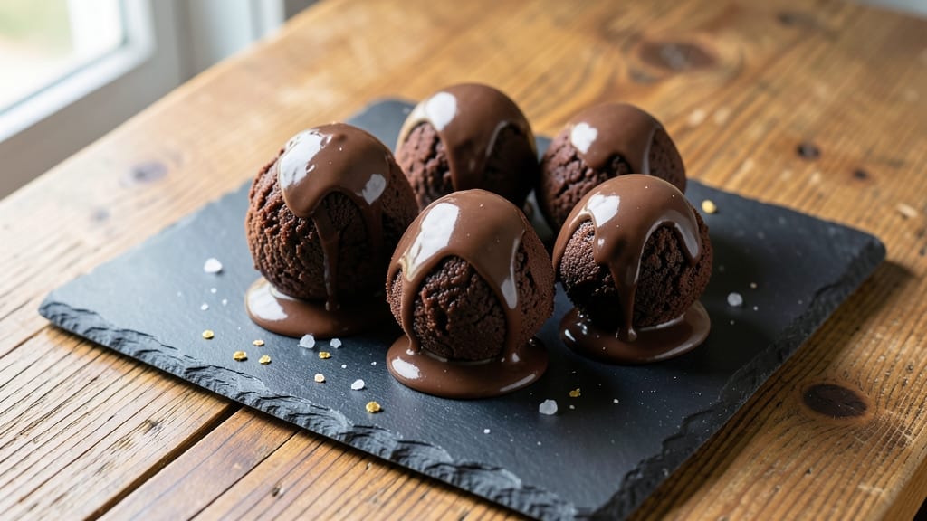 Brownie Balls Dipped in Chocolate Recipe: Crunchy Shells With Gooey Centers