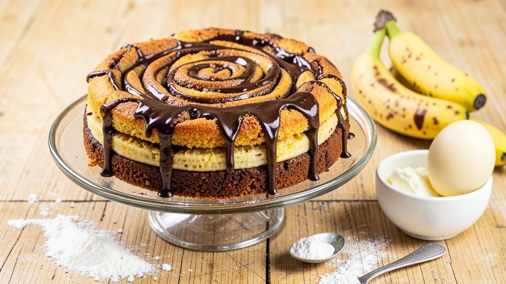 Baking Chocolate Banana Cake Recipe: Deep Chocolate Swirls and Spiced Moisture