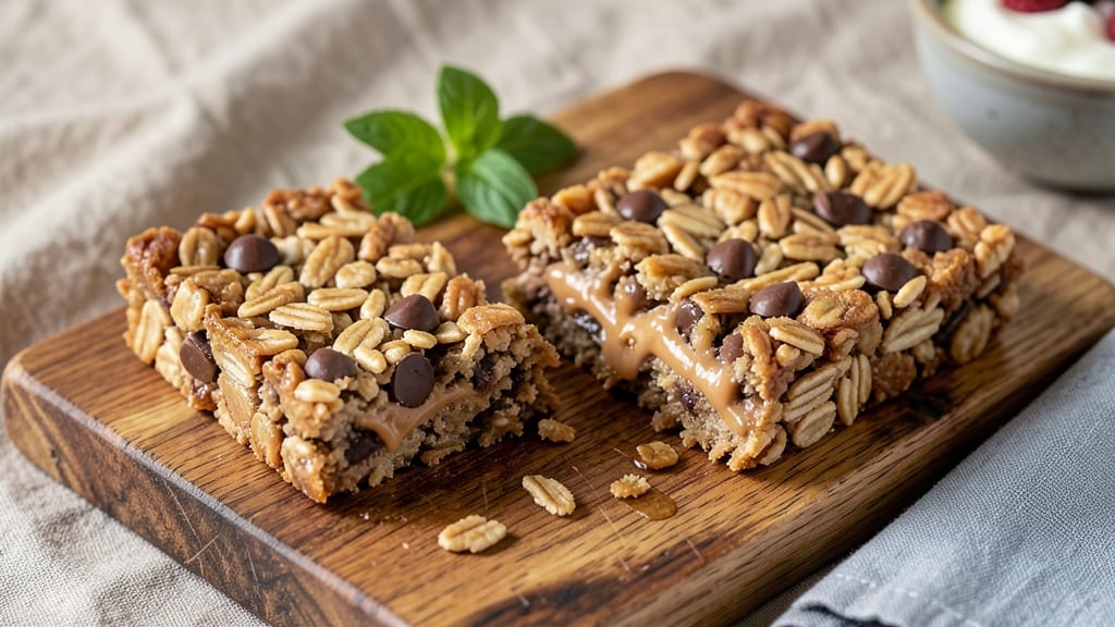 Banana Chocolate Chip Granola Bars Recipe: Chewy Base With Nutty Crunch