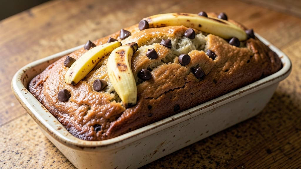 Banana Bread Recipe With Two Bananas and Chocolate Chips: Fudgy Swirls and Crunchy Bites
