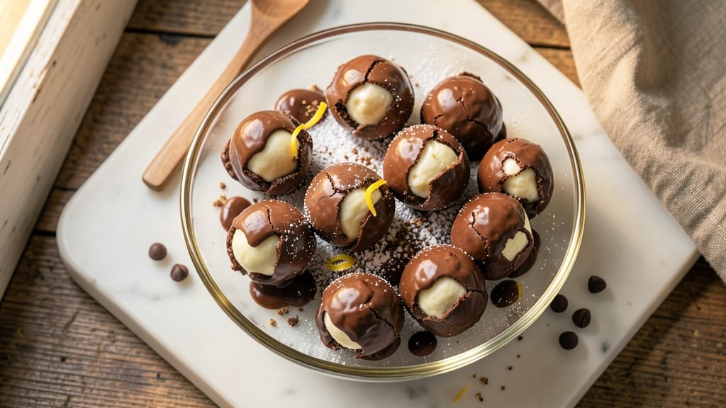 Cheesecake Balls Dipped in Chocolate Recipe: No-Bake Bites With Crunchy Shells