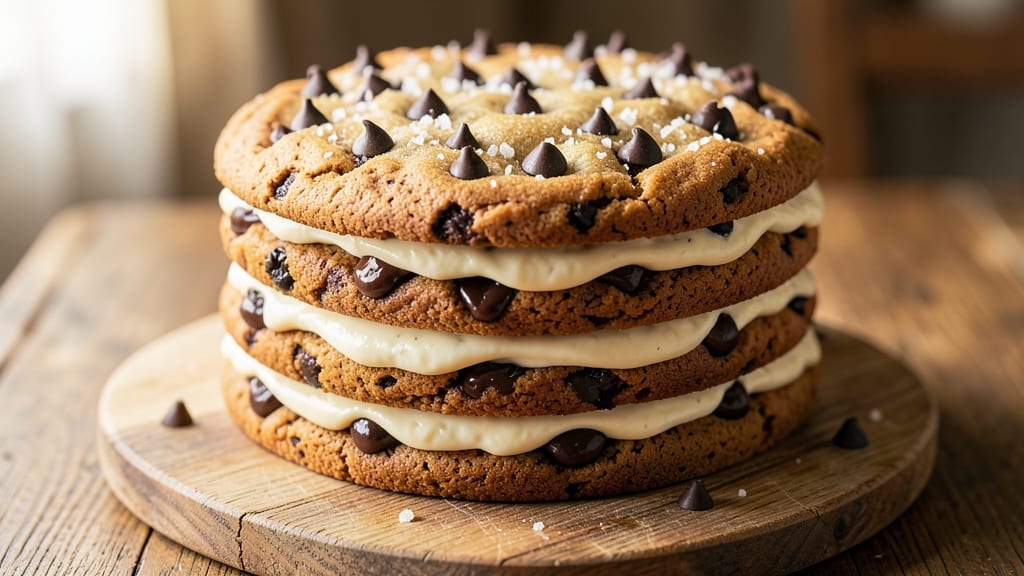Big Chocolate Chip Cookie Cake Recipe: Triple-Layered Crunch With Warm Chocolate Rivers