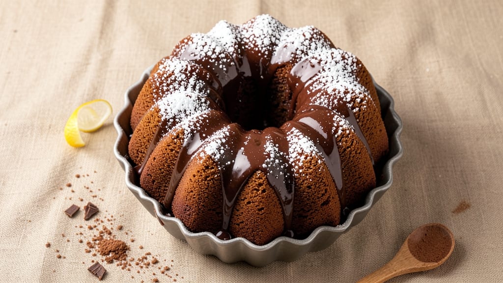 Basic Chocolate Bundt Cake Recipe: Glazed Frosting and Rich Cocoa Depth