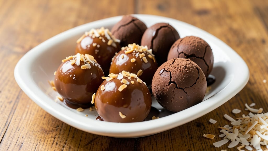 Brazilian Chocolate Balls Brigadeiro Recipe: Fudgy Cocoa Bites With Crunchy Coconut Crowns